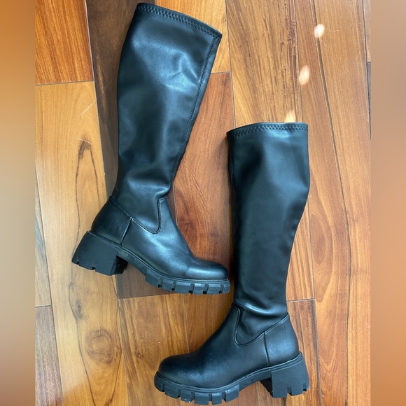 Steve Madden Women's Aberdeen Fashion Boot - Calf High Utility Boot With Stacked Heel